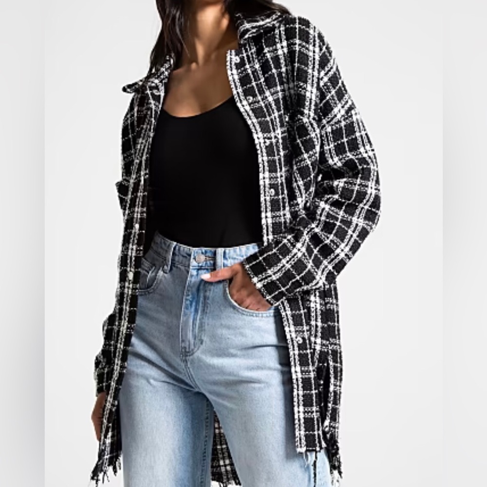 Aaron & Amber Oversized Plaid Shacket